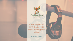Ik was te gast op NPO Radio 1: Dit moet me nog van het hart - Een Mooi Gezin
